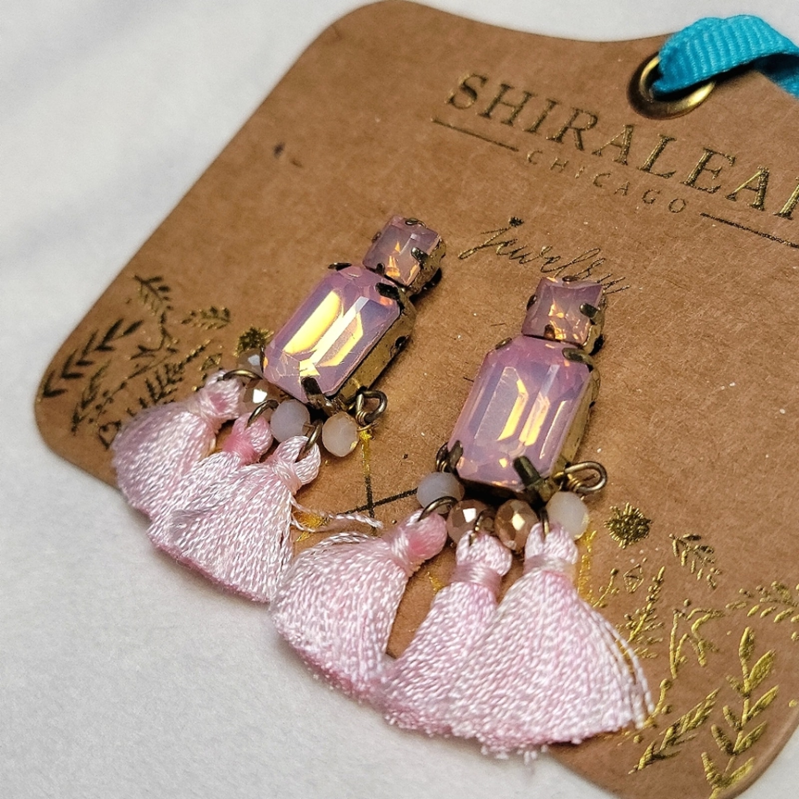 Nwt Shiraleah Oriana Demi Pink Fringe Tassel Earrings 12$